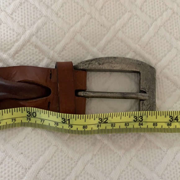 Moore & Giles Brown Distressed Buckle Belt - Picture 6 of 8